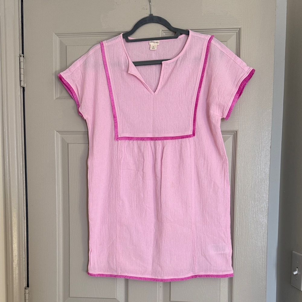Crewcuts Light Pink Tunic with Bright Pink Trim